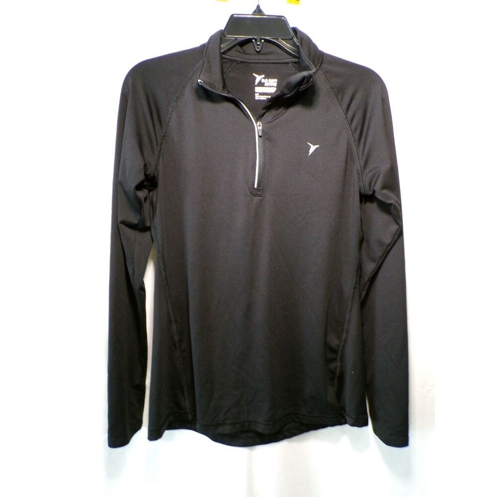 Old Navy Active Go Dry Women's Black 1/4 Zip Pullover Long Sleeve S